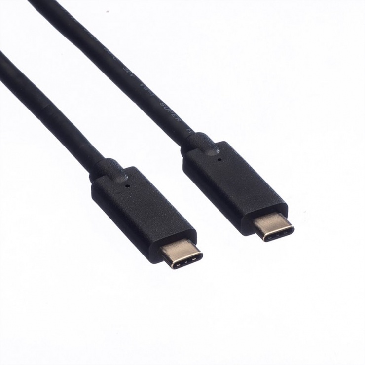 Imagine Cablu USB 3.1 tip C T-T cu PD (Power Delivery) 20V5A 0.5m, Roline 11.02.9050