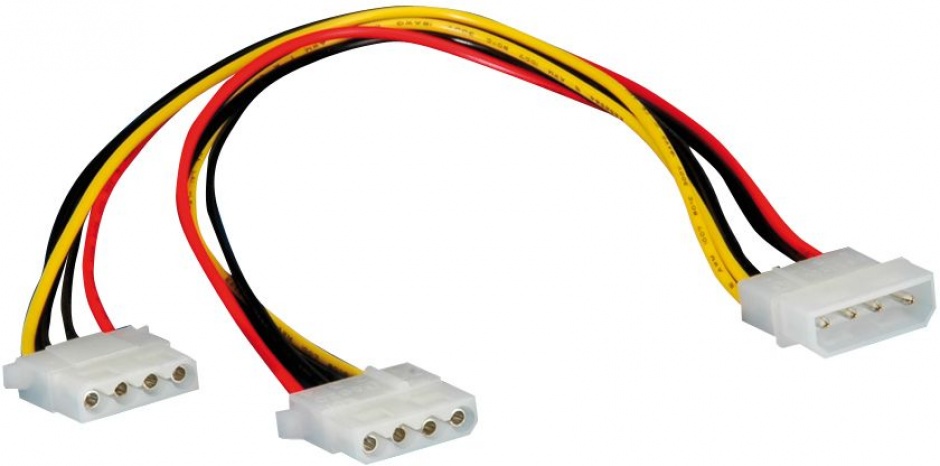 Imagine Cablu de alimentare Molex la 2 x Molex 0.3m, Roline 11.03.1005