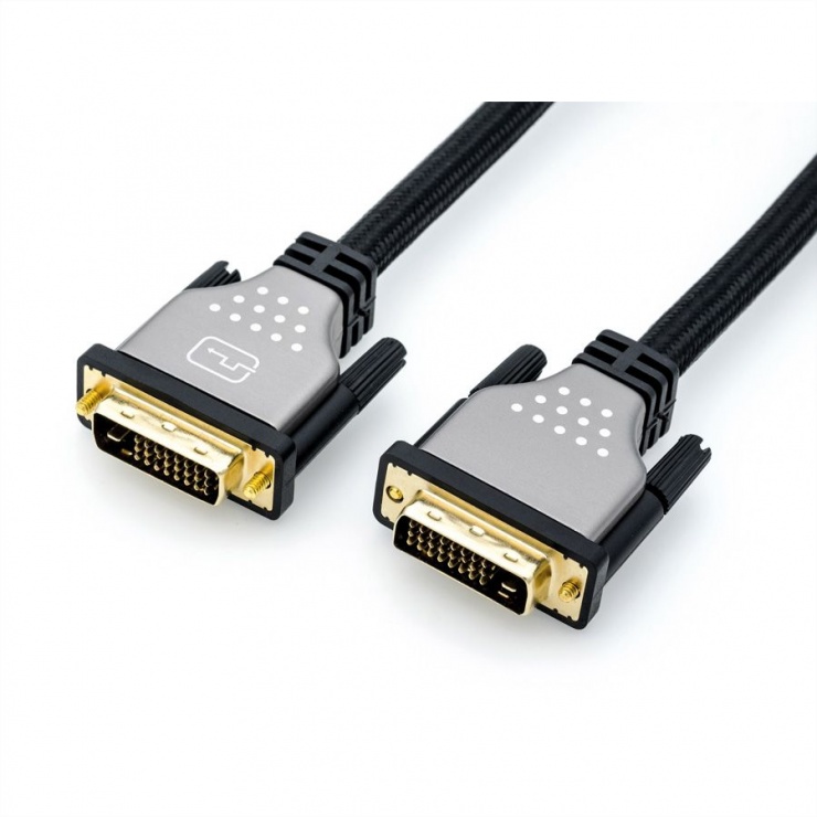 Imagine Cablu DVI-D Dual Link 24+1 pini T-T 5m, Roline 11.04.5863