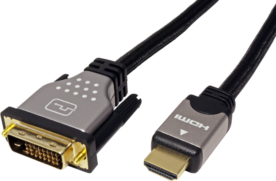 Imagine Cablu HDMI la DVI-D 24+1 pini T-T 2m, Roline 11.04.5871-1