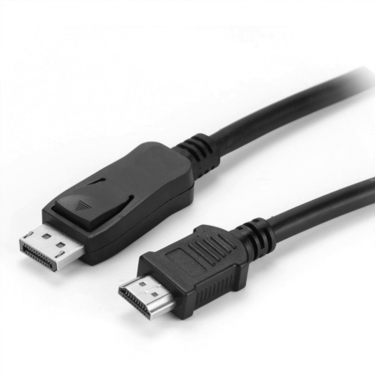 Imagine Cablu Displayport la HDMI 10m T-T Negru, Value 11.99.5784