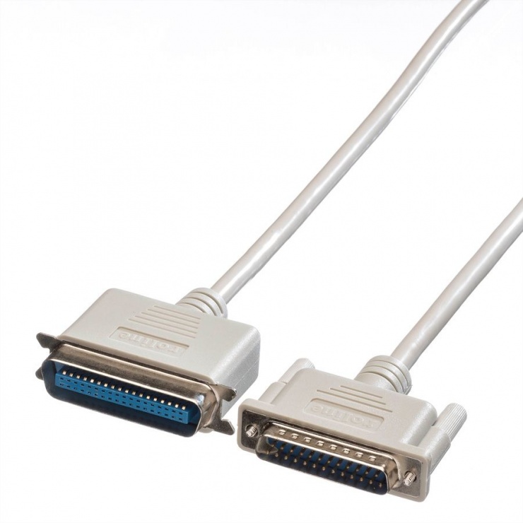 Imagine Cablu imprimanta paralel bidirectional DB25 la Centronics 9m, Roline 11.01.1090