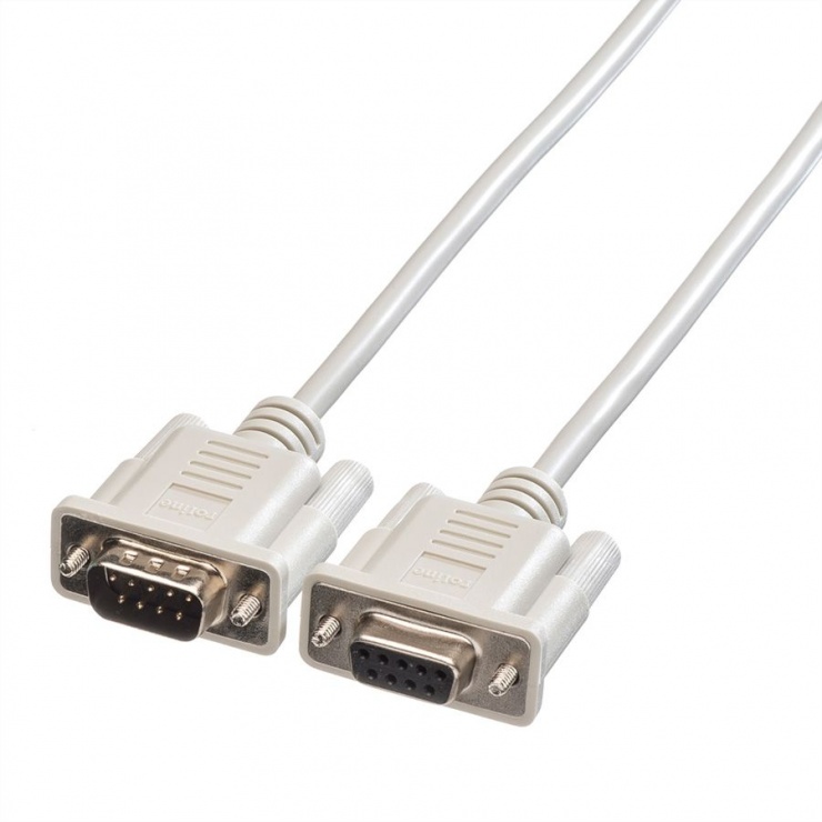 Imagine Cablu prelungitor Serial RS232 DB9 T - M 6m, Roline 11.01.6260