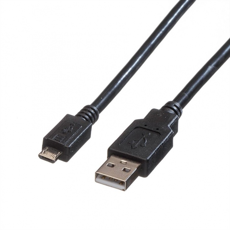 Imagine Cablu USB 2.0 la micro USB-B 1.8m, Roline 11.02.8752