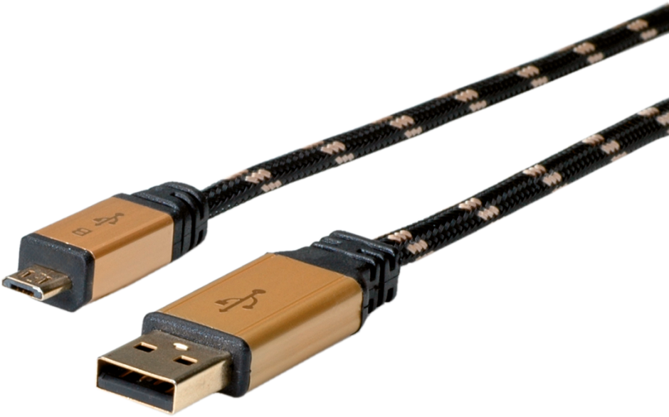 Imagine Cablu USB 2.0 la micro USB-B 0.8m, Roline 11.02.8825