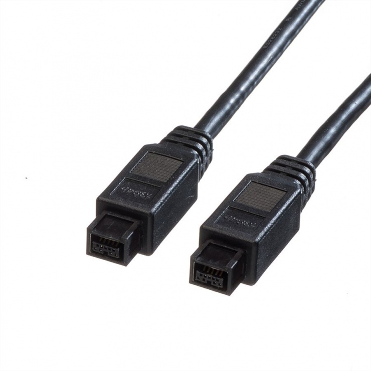 Imagine Cablu Firewire IEEE1394b 9 pini la 9 pini 1.8m, Roline 11.02.9518