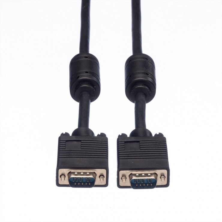 Imagine Cablu High Quality VGA 14 pini T-T ecranat + ferita 3m, Roline 11.04.5253-1