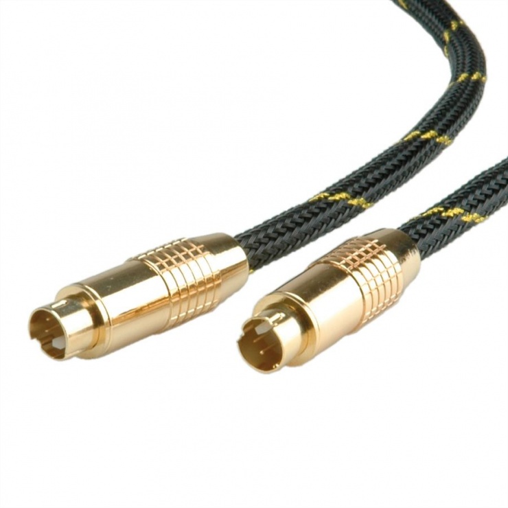 Imagine Cablu GOLD S-Video 4 pini T-T 10m, Roline 11.09.4269-1