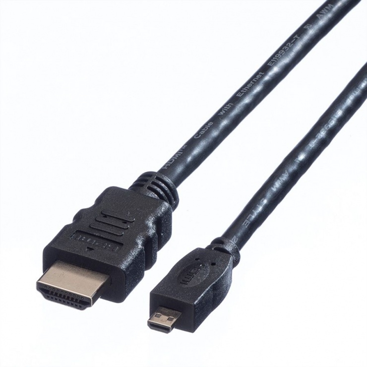 Imagine Cablu HDMI la micro HDMI-D T-T v1.4 2m, Value 11.99.5581