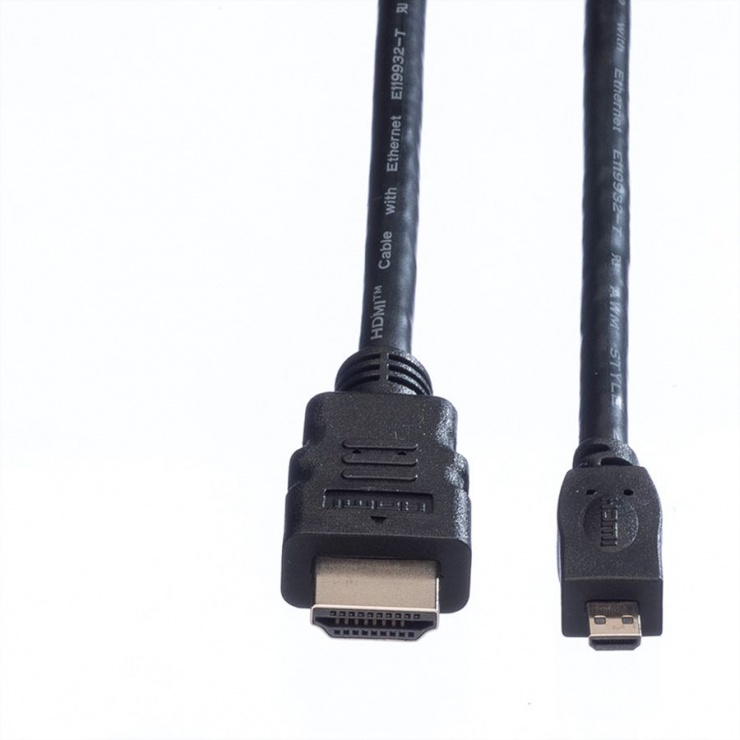 Imagine Cablu HDMI la micro HDMI-D T-T v1.4 2m, Value 11.99.5581-1