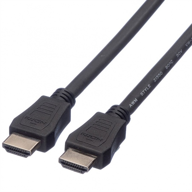 Imagine Cablu HDMI cu Ethernet v1.4 T-T 7.5m Negru LSOH, Value 11.99.5736