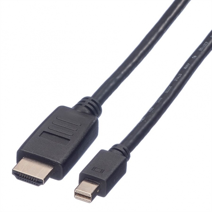 Imagine Cablu Mini Displayport la HDMI Full HD T-T 1m Negru, Value 11.99.5790