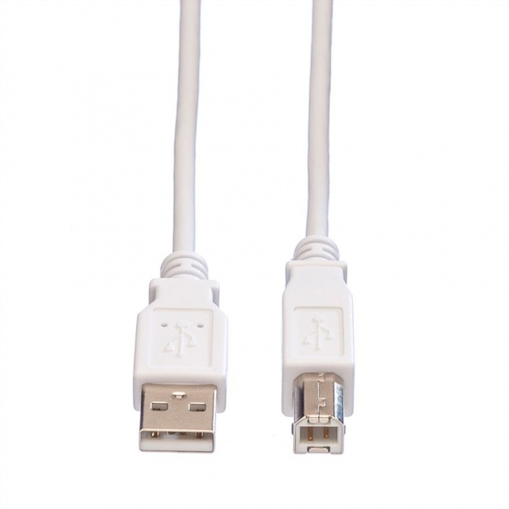 Imagine Cablu USB 2.0 tip A-B 3m alb, Value 11.99.8831-1