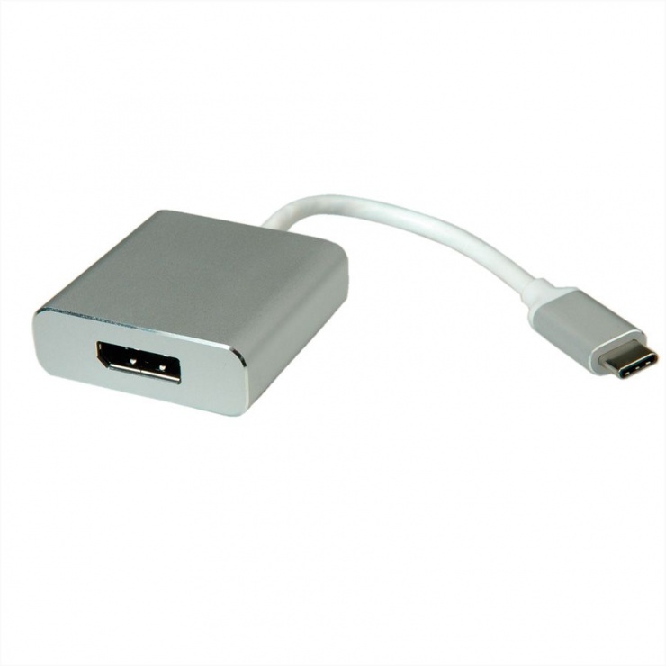 Imagine Adaptor USB 3.1 tip C la Displayport T-M Aluminiu, Roline 12.03.3220