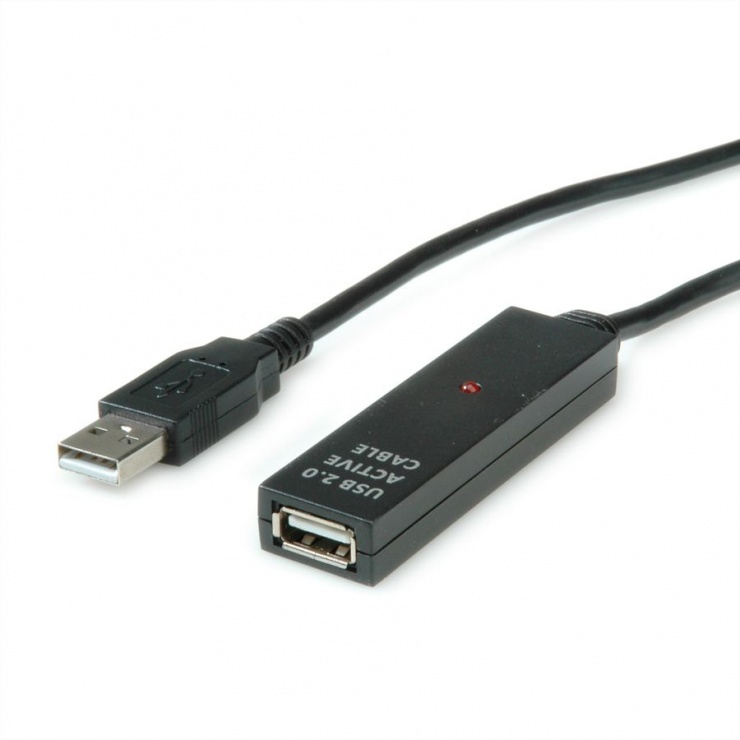 Imagine Cablu prelungitor USB 2.0 activ T-M 30m, Value 12.99.1111