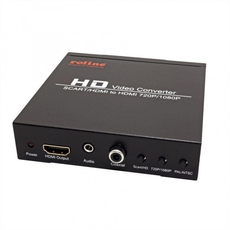 Imagine Convertor SCART + HDMI  la HDMI 720p / 1080p, Roline 14.01.3463