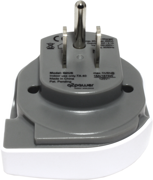 Imagine Adaptor World (EU, USA, UK) la USA + 1 x USB 2.1A, Q2POWER 19.07.1578