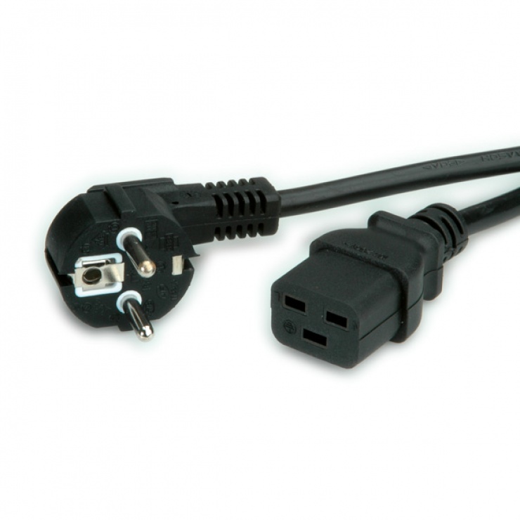 Imagine Cablu alimentare IEC320 la C19 16A negru 2m, Value 19.99.1552