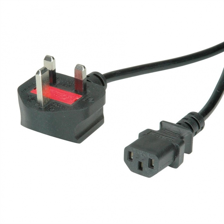 Imagine Cablu de alimentare UK la C13 10A 3m Negru, Value 19.99.2019