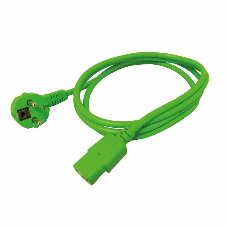 Imagine Cablu alimentare PC C13 1.8m Verde, Roline 19.08.1013