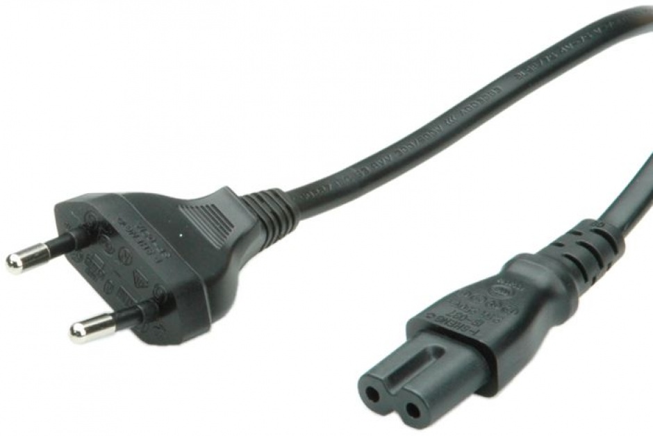 Imagine Cablu alimentare Euro la IEC C7 (casetofon) 2 pini 5m, Value 19.99.2094