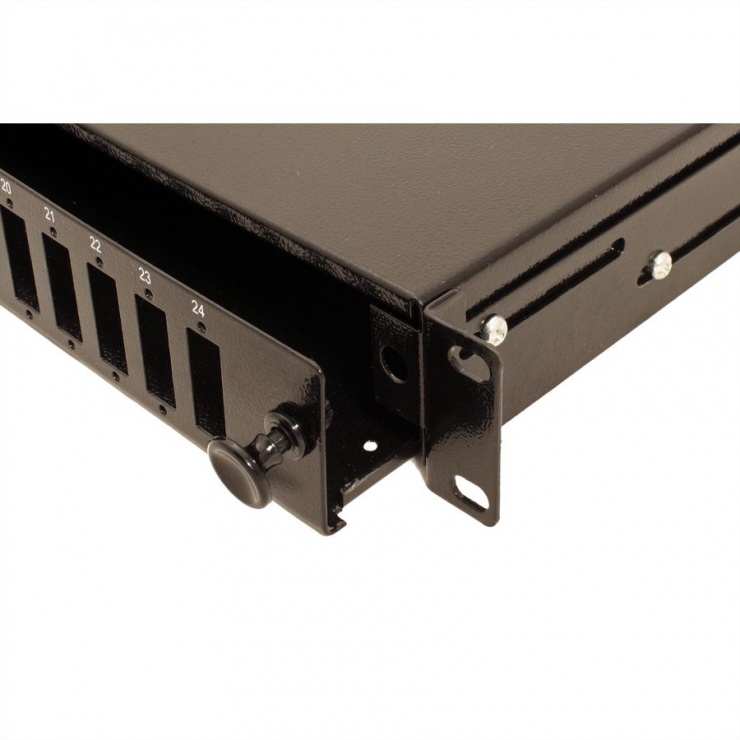Imagine Panel 19" (caseta fara conectori) Fibra optica 1U extendable 24x SC-DX quadruple, Value 21.99.0650