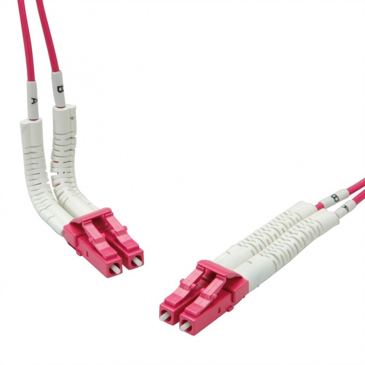 Imagine Cablu fibra optica LC-LC OM4 cablu flexibil (unghi) 1m, Value 21.99.8791