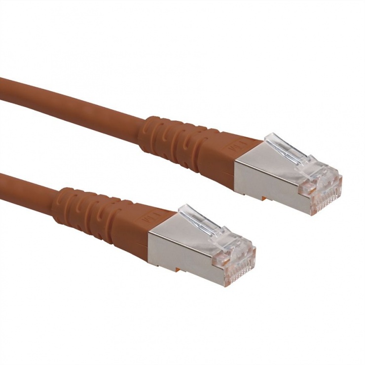 Imagine Cablu de retea SFTP cat 6 0.3m Maro, Roline 21.15.1318
