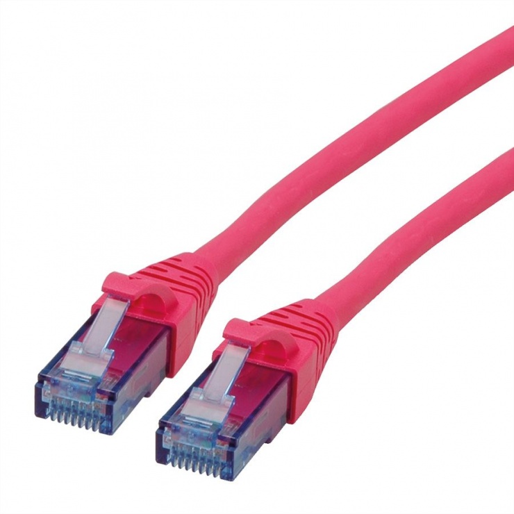 Imagine Cablu de retea UTP Patch Cord Cat.6A Component Level LSOH roz 0.5m, Roline 21.15.2790