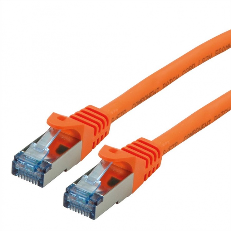 Imagine Cablu de retea S/FTP Cat.6A, Component Level, LSOH orange 2m, Roline 21.15.2872