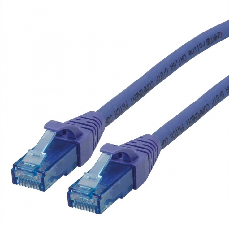 Imagine Cablu de retea UTP Patch Cord Cat.6A Component Level LSOH violet 0.5m, Roline 21.15.2920