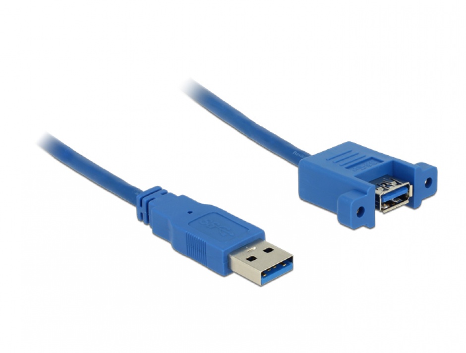 Imagine Cablu USB 3.0-A la USB 3.0-A T-M panel-mount 1m, Delock 85112-1