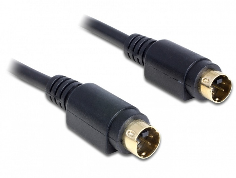 Imagine Cablu S-Video 4 pini T-T 15m Negru, Delock 85078