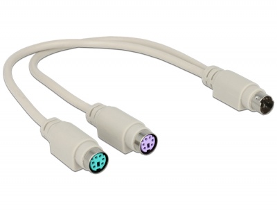 Imagine Cablu splitter PS/2 la 2 x PS/2 20cm T-M, Delock 62593