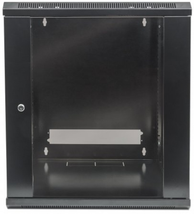 Imagine Cabinet 19"  fixare pe perete Flatpack 12U Black, Intellinet 711883