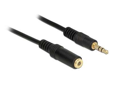 Imagine Cablu prelungitor audio jack 3.5mm 1m Negru, Delock 83764