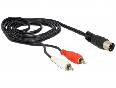 Imagine Cablu DIN 5 pini la 2 x RCA 1.5m, Delock 84734