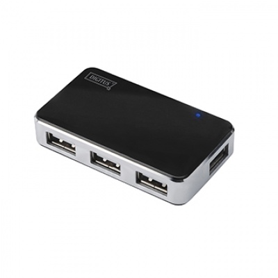 Imagine HUB USB 2.0 cu 4 porturi, alimentare, Digitus DA-70220