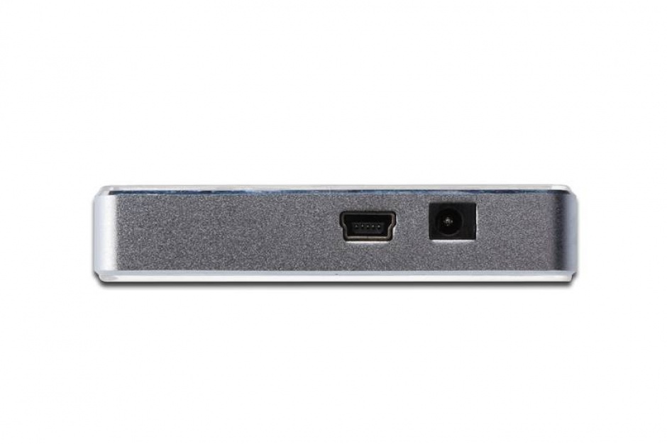 Imagine Hub USB 2.0 cu 4 porturi alimentare 5V/2A alb, Digitus DA-70221
