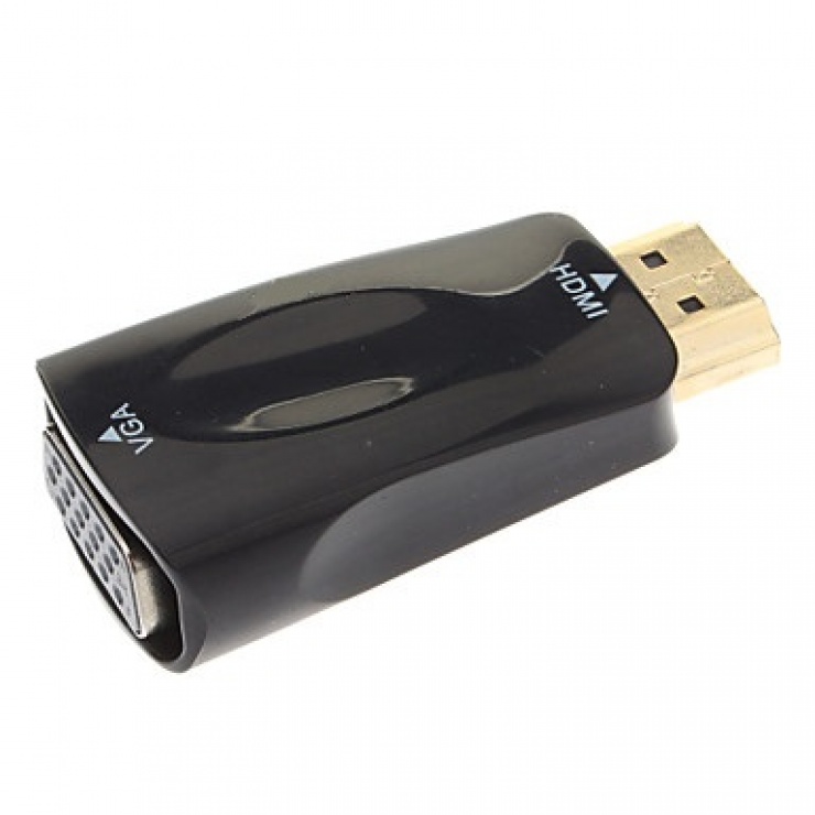 Imagine Adaptor HDMI la VGA cu audio T-M Negru