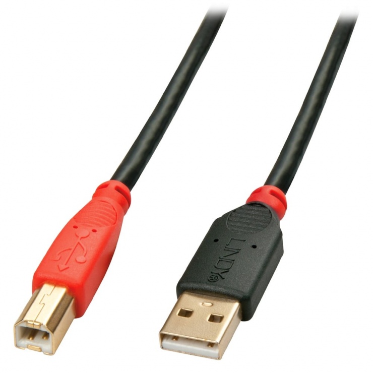 Imagine Cablu de imprimanta activ USB 2.0 A-B 10m T-M, Lindy L42761