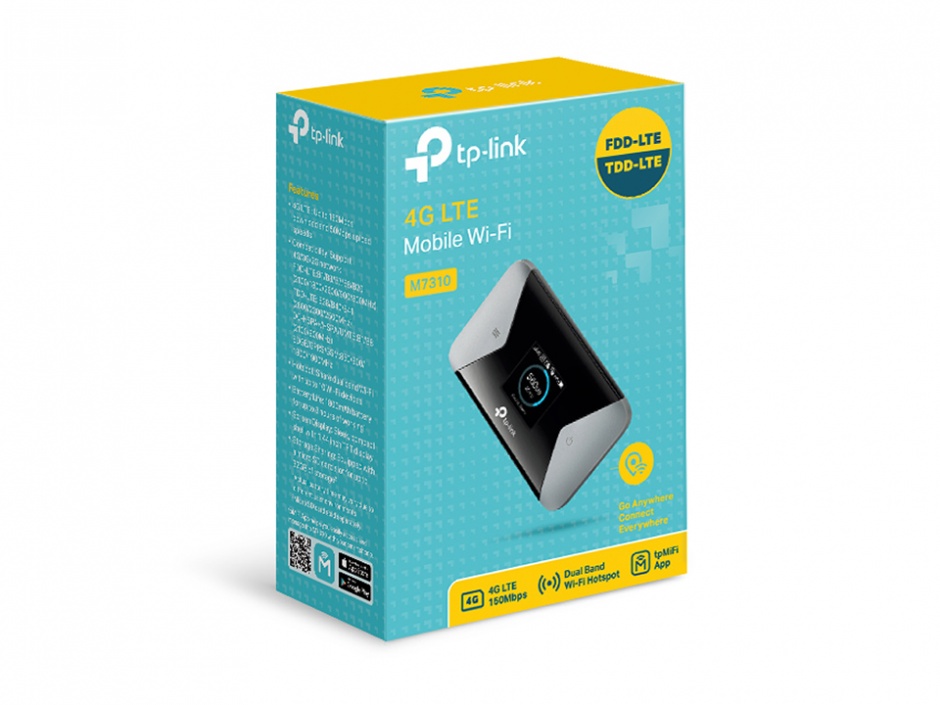 Imagine Router portabil wireless 4G modem incorporat display OLED, TP-LINK M7310