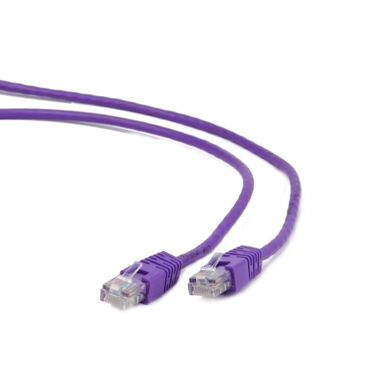 Imagine Cablu retea UTP Cat 5e 1m violet, Gembird PP12-1M/V