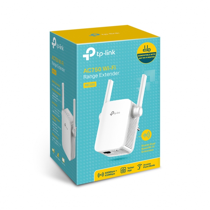 Imagine Range Extender AC750 Wi-Fi , TP-Link RE205