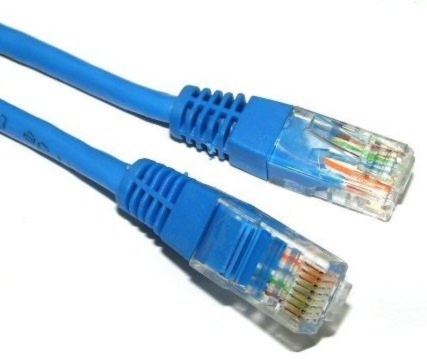 Imagine Cablu de retea UTP cat 5e 1m Albastru, Spacer SP-PT-CAT5-1M-BL