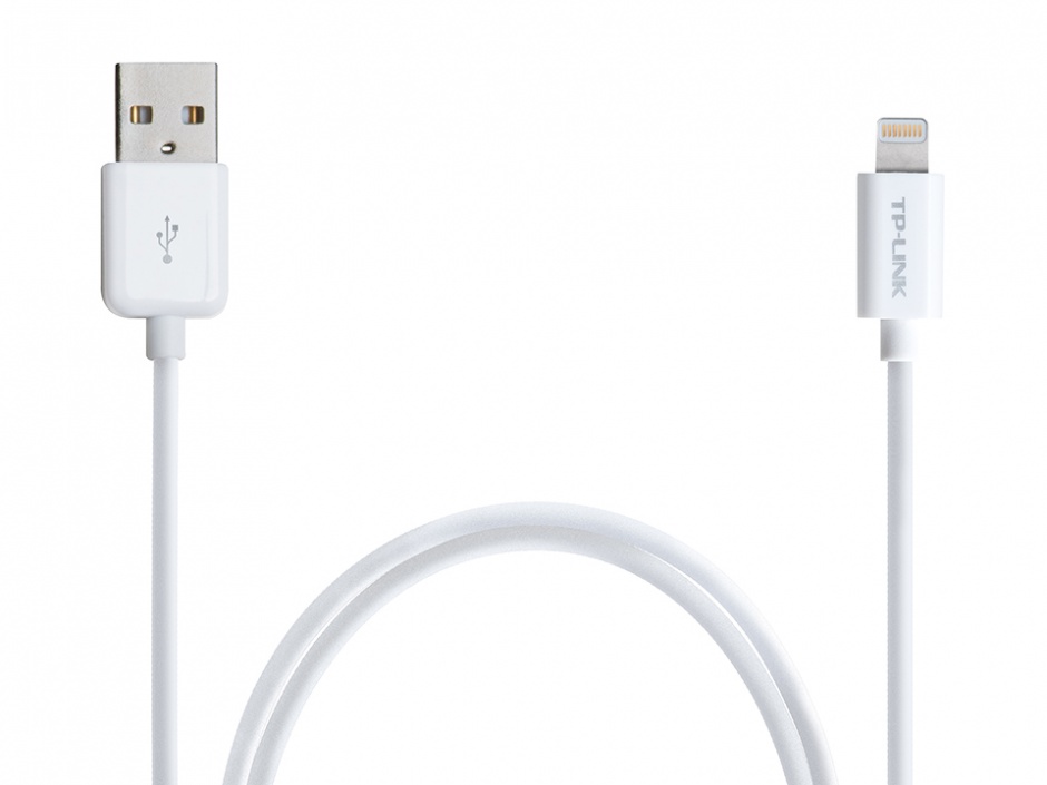 Imagine Cablu de date si incarcare Lightning pentru iPhone 5/6/7 & iPad 1m Alb, TP-LINK TL-AC210