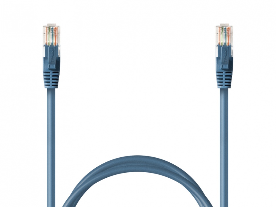 Imagine Cablu de retea cat.5e UTP 10m Bleu cupru, TP-LINK TL-EC510EM