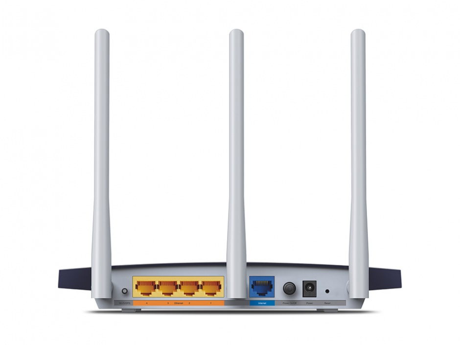 Imagine Router Gigabit Wireless N 450Mbps 3 antene, TP-LINK TL-WR1043N 