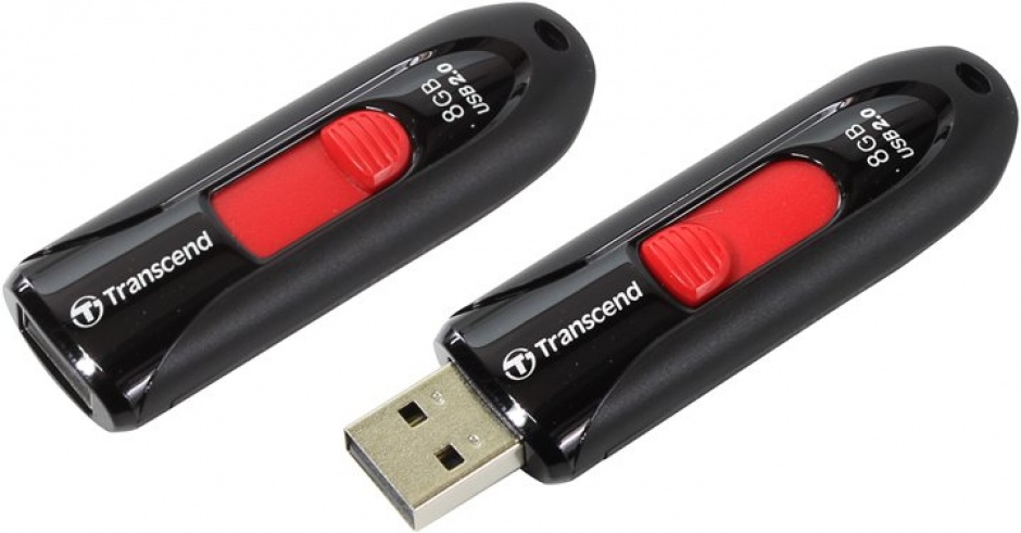 Imagine Stick USB 2.0 8GB TRANSCEND JetFlash 590 Black&Red