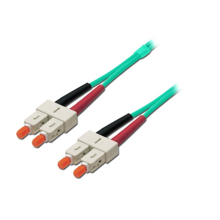 Imagine Cablu fibra optica SC - SC Duplex Multimode OM4 30m, Lindy L46734